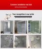 Arc Shower Glass Door with Integrated Bathroom and Toilet for Wet/Dry Separation.