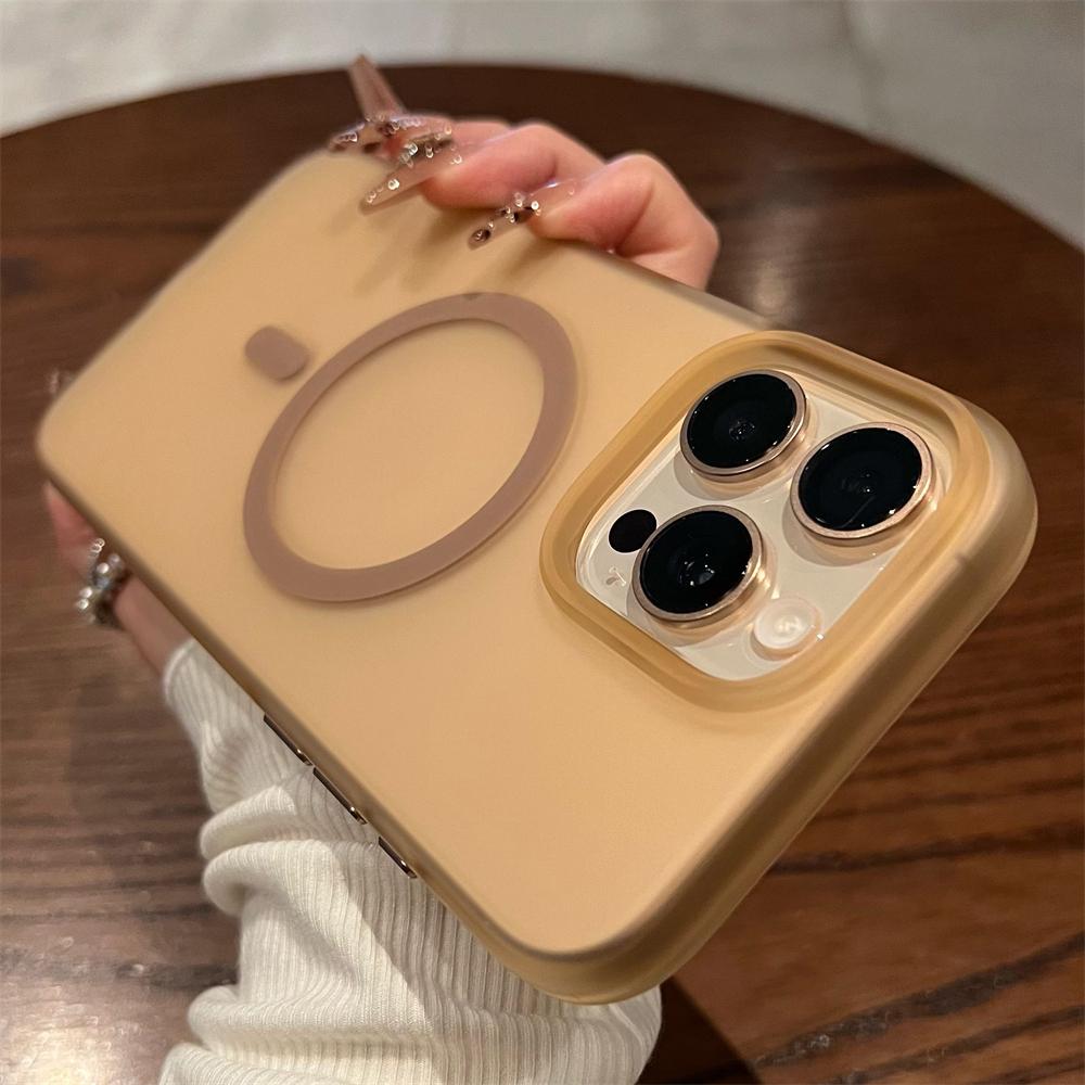 Ультраматовый прозрачный магнитный чехол для беспроводной зарядки Magsafe для iPhone 15 16 Pro Max, жесткий акриловый противоударный чехол