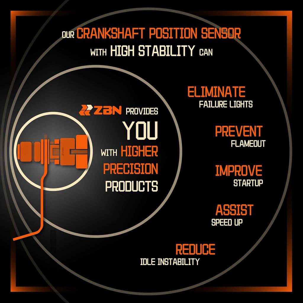 ZBN 12596851 Crankshaft Position Sensor Fit For Chevy GMC:S10 Pickup Silverado Blazer Tahoe Astro Express,Sonoma Sierra Savana Jimmy Safari Yukon