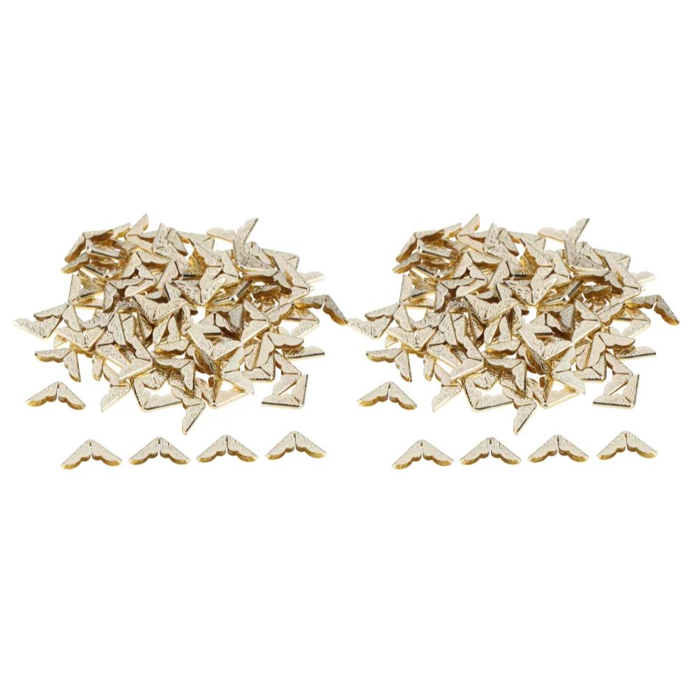 100-300 шт. металлический уголок для защиты книг, винтажный блокнот, меню, фотоальбом, уголок для защиты, золотистый, серебряный, бронзовый декор