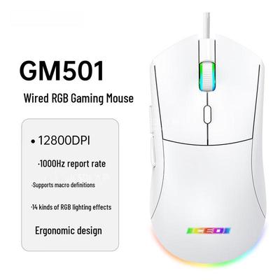 OLOEY GM501 Вертикальная RGB проводная игровая мышь
