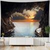Rock Cave Earth Moon Landscape Wall Tapestry Art Personality Curtain Pendant Home Living Room Bedroom Decoration