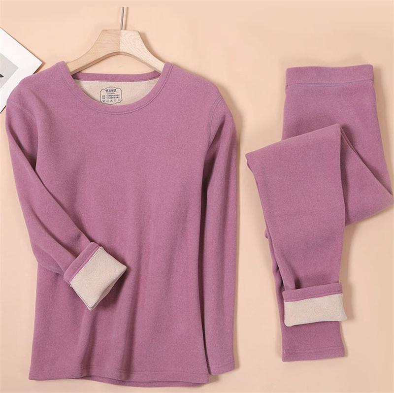 2PCS/SET Winter Warmth Underwear Autumn Pants Set Thermal Underwear Made of Lambswool for Men Women Winter Warm Pants for Students Cold Resistant