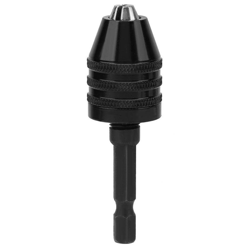 2PCS 1/4 Inch Hex Shank Keyless Drill Chuck Adapter