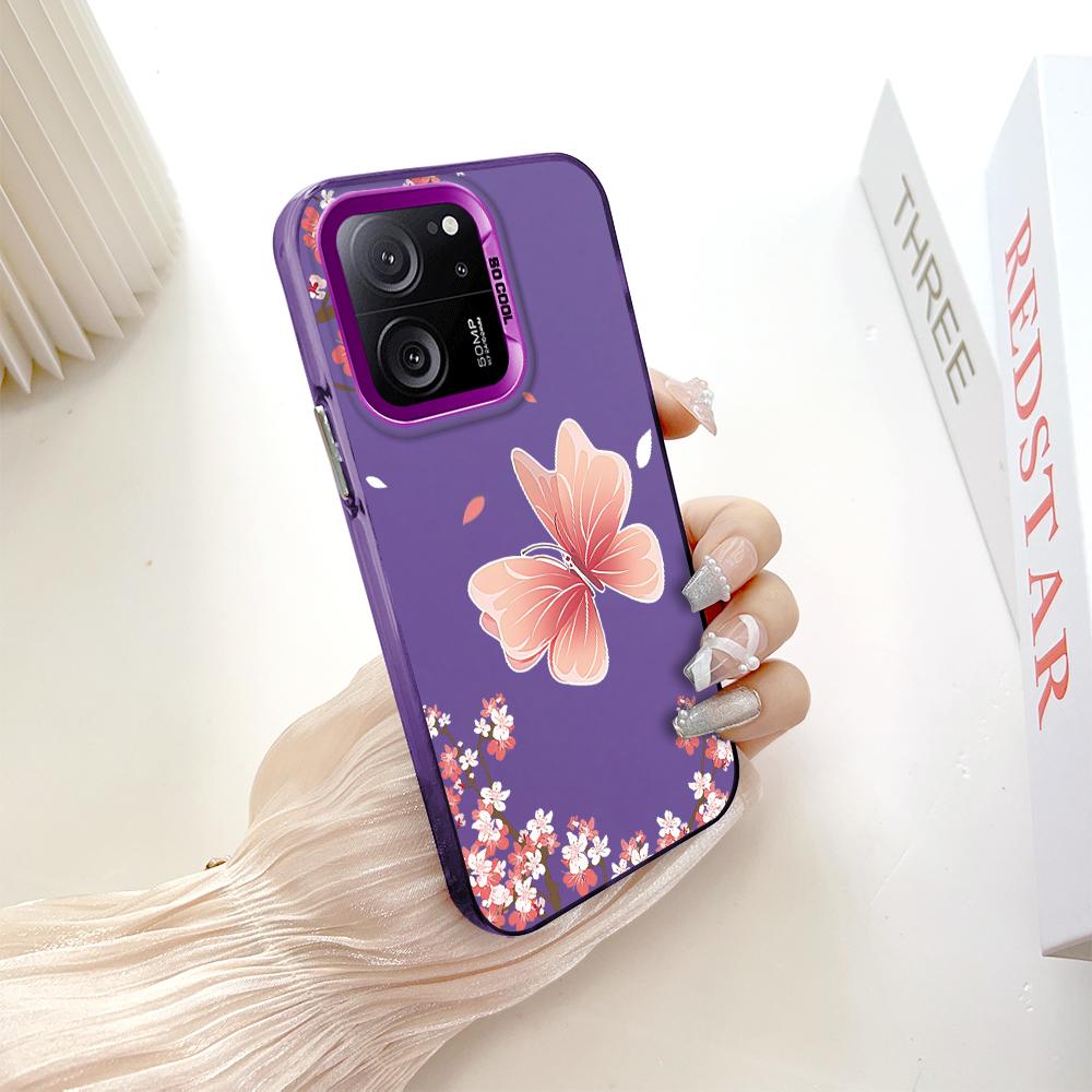 Окрашенный узор, цветной серебристый, двухсторонний, жесткий, противоударный чехол для телефона Xiaomi Redmi Poco