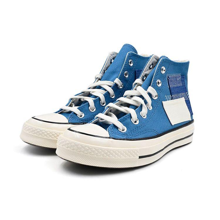 Converse Chuck 70 Классический тренд Прочные высокие парусиновые кеды Унисекс Ретро-синий A00733C