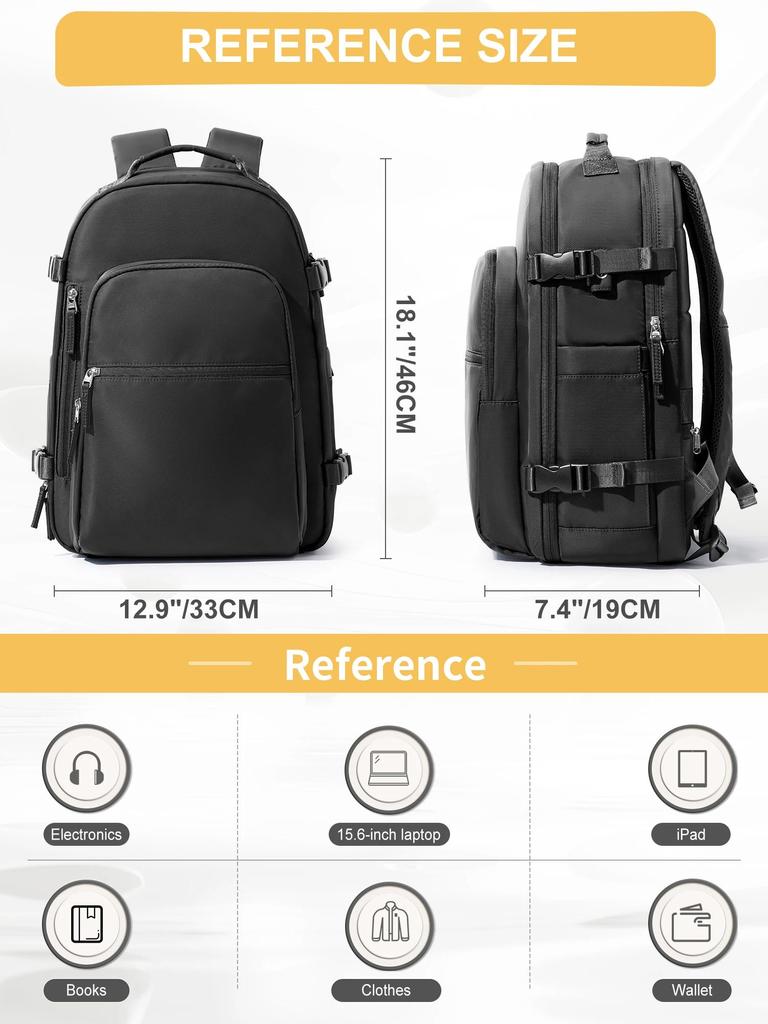 Дорожный рюкзак, легкий деловой рюкзак для руководителей, одобренный для полетов, большой мужской рюкзак для выходного дня, рюкзак для ноутбука 15,6 дюймов