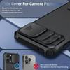 Бронированный противоударный чехол для iPhone 17 16 15 14 13 12 11 Pro Max Plus Сдвижная защита камеры Магнитная подставка-держатель Чехол для телефона