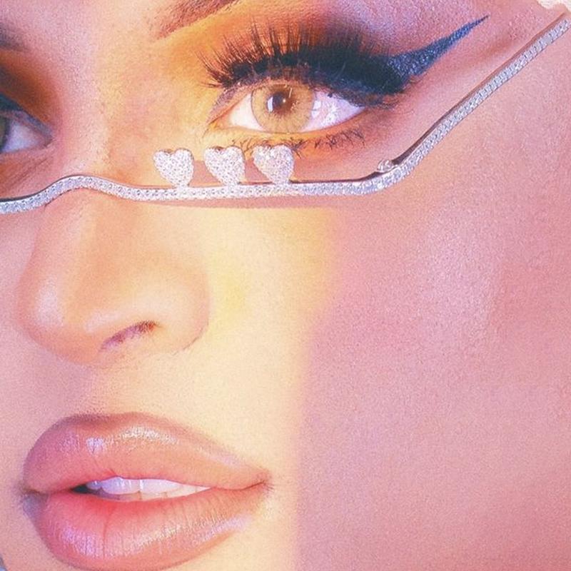 Многослойные украшения ювелирные изделия для женщин горный хрусталь ретро хрустальные металлические очки модная оправа для очков вечеринка 2023