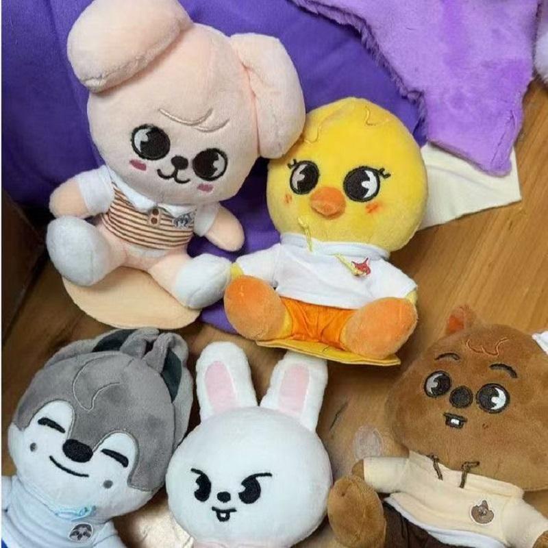 New K-Pop Stray Kids Cartoon Plush Toy Skzoo Plush Doll Sitting Bangchan Felix Plush Doll Surrounding Birthday Gifts