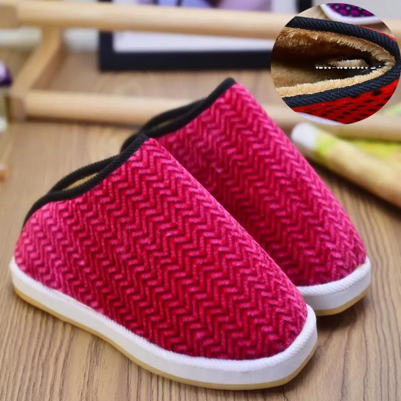 Women Winter Slippers Non Slip Home Plus Size Men Slides Thick Warm Cotton Shoes Women Slippers
