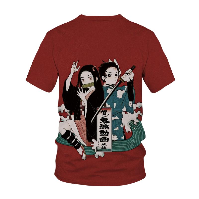 Футболка для мужчин и женщин, аниме, 3D принт, уличная одежда, Demon Slayer Kimetsu No Yaiba, Harajuku, модная футболка, футболка унисекс, топы, одежда