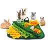 Interactive Snuffle Mat Rabbits Small Pets - Fleece Foraging Toy To Relieve Boredom Stimulate Natural Scenting Behavior