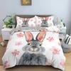 Cartoon Cute Dograbbit Duvet Cover 3D Printed Nordic Bedding Set Pillowcase Double Twin Full Queen King Size Quilt Cover