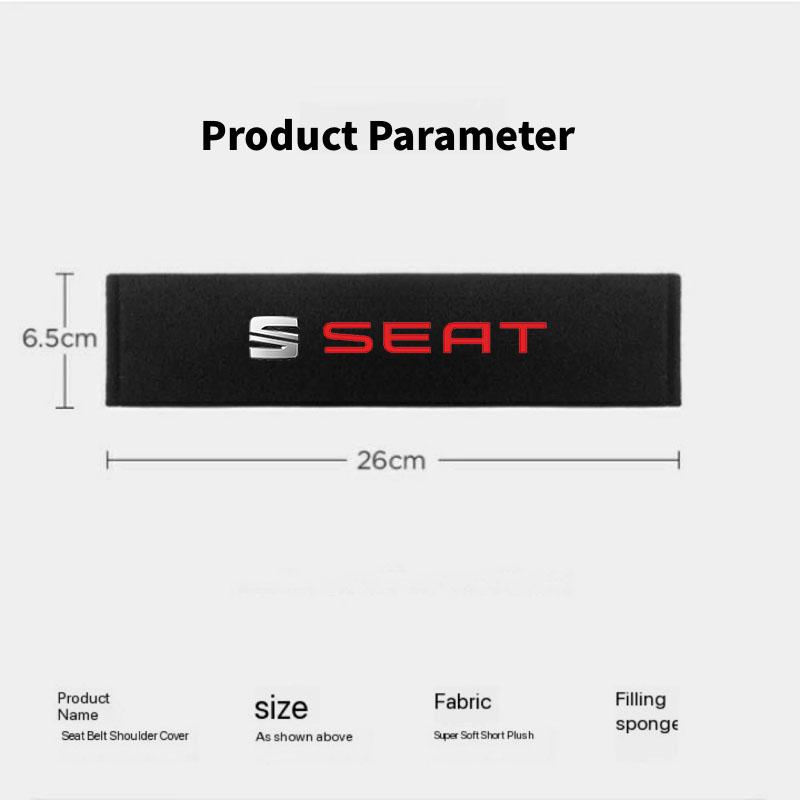 Car Seat Belt Shoulder Cover Safety Protective Pad for Seat Leon Ibiza Ateca Arona Altea Arosa Exeo Mii Tarraco Auto Accessories
