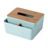 Table Wooden Cover Tissue Box Tissue Paper Remote Control Storage Box Towel Case Desktop  Organizer