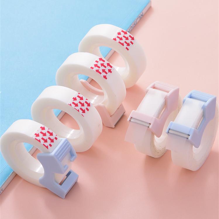 Прозрачная клейкая лента с возможностью записи и инструментом для резки ленты Невидимая корректирующая лента с возможностью записи Школьные канцелярские принадлежности Переносной диспенсер для клейкой ленты