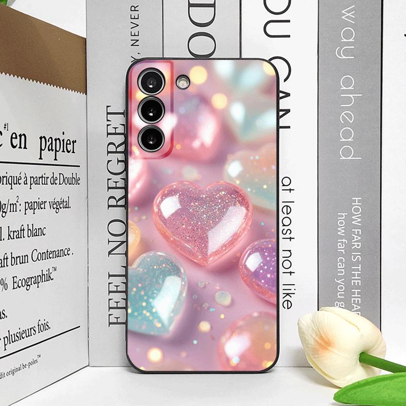 Стильный розовый кристальный чехол в форме сердца для Motorola Moto Edge 50 Fusion 60 Stylus 40 30 Neo G75 G85 G84 G54 5G Мягкий чехол