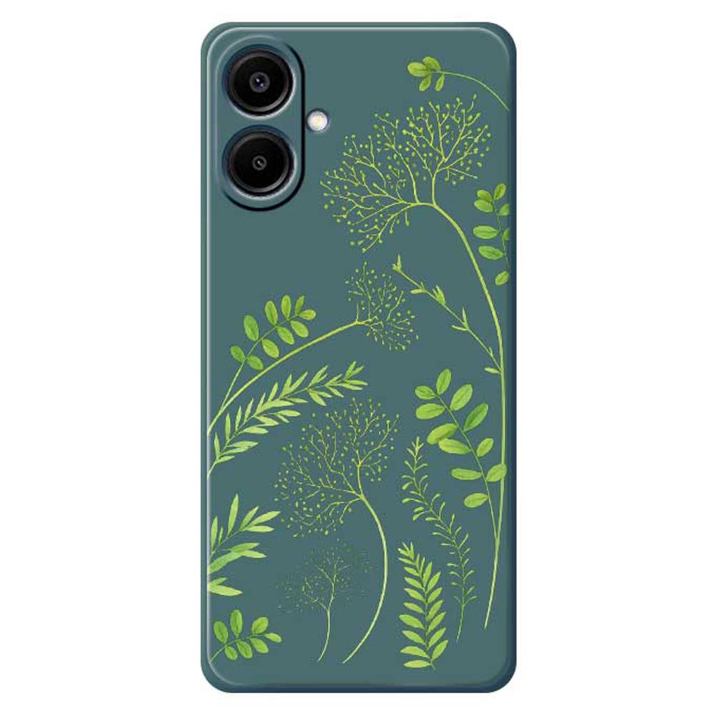 Чехол для Samsung Galaxy A07 4G с принтом в виде листьев, с прямыми краями, задняя крышка из ТПУ