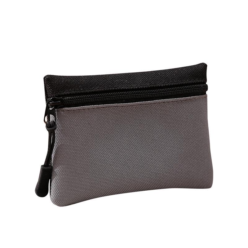 Мини-кошелек Oxford для монет и карточек унисекс контрастного цвета на молнии