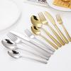 Hammered Pattern 5 Pcs Creative Cutlery Set Western Stainless Steel Knife Fork Spoon Dinnerware Set Kitchen Tableware