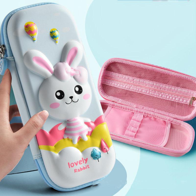 Cute Pencil Case, 3D Cartoon Printed Pencil Case Pen Bag, Zip Up Pen Holder for Girls and Boys