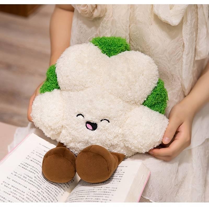 Cauliflower Cartoon Simulation Plush Toy Cute Backpack Pendant Children Doll