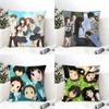 Anime Hhyouka Pillow Case Cotton Linen Fabric Square Zipper Pillowcase Home Decorative Living Room