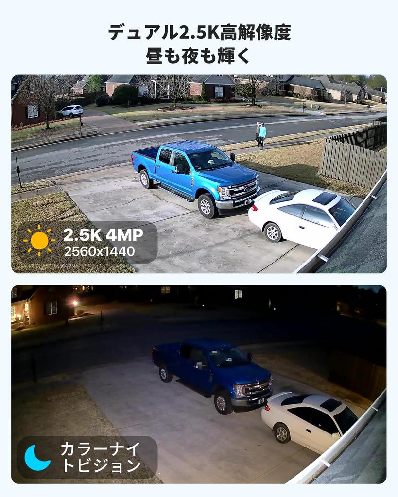 ZOSI Dual Lens WiFi Security Camera Outdoor Indoor 8x Hybrid Zoom CCTV Camera Dual View WiFi Camera Detection Feature Spotlight Siren Color Night