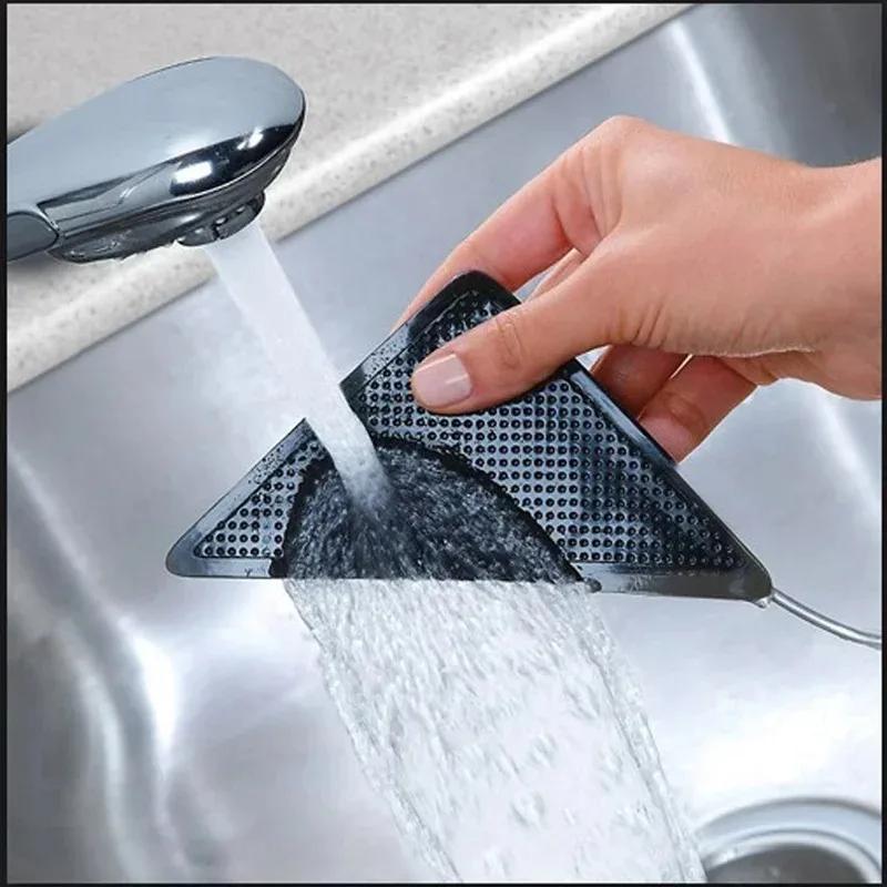 4Pcs Triangular Carpet Anti Slip Stickers For Tile Floor Carpet Corner Pads Washable And Reusable Nano Anti Slip Fixed Pads