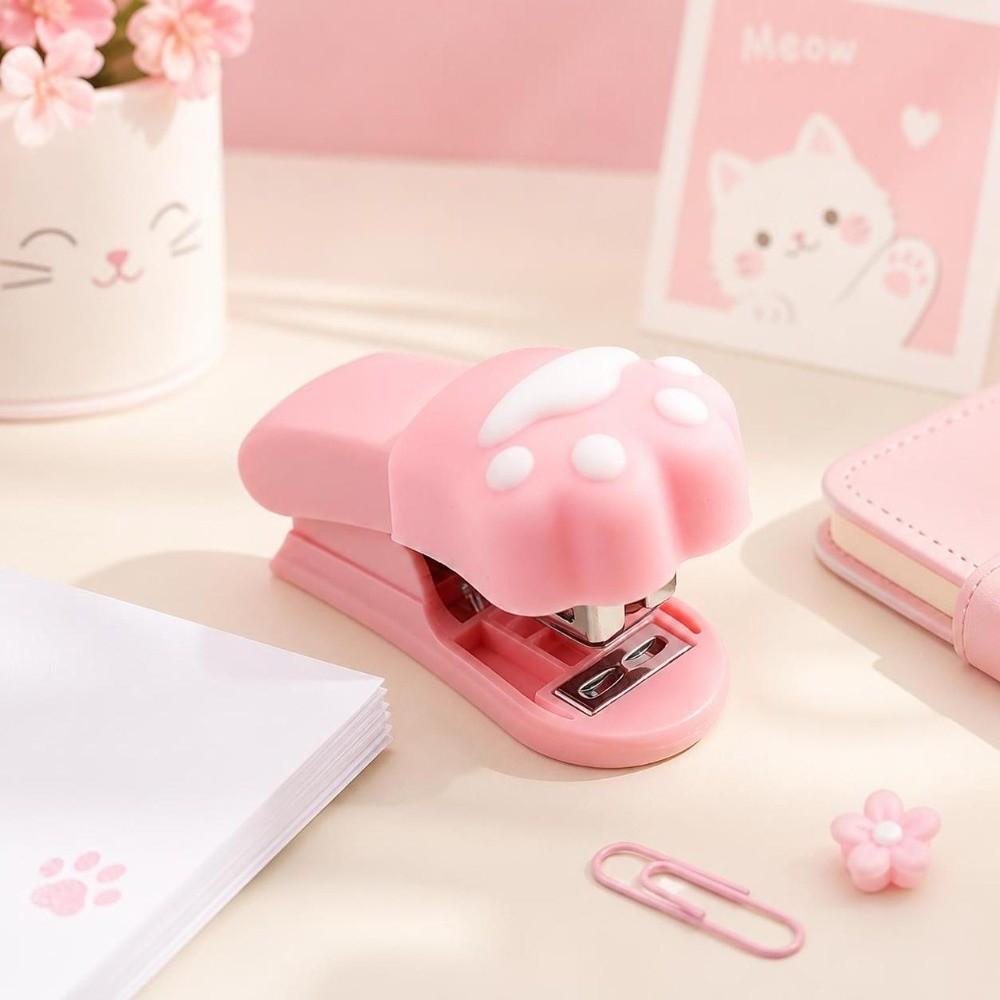 Cute Design Mini Stapler Set Multifunctional Cat Claw Stapler Durable Cat Paw Stapler Office Use