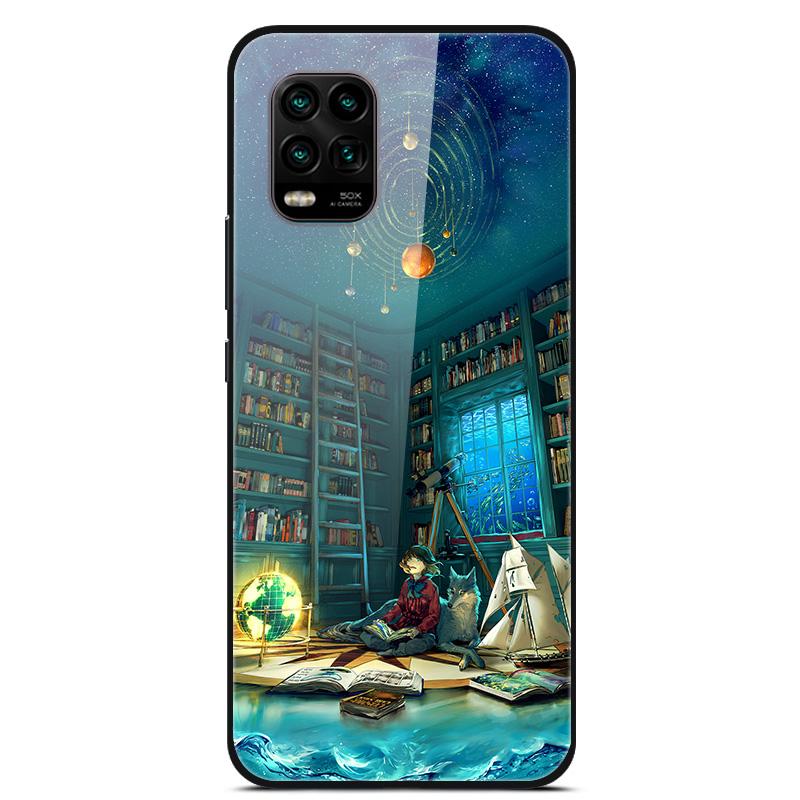 For Xiaomi Mi 10 Lite 5G Case Tempered Glass Hard Back Cover For Xiaomi Mi 10 10T Lite Pro Case Fundas For Xiaomi mi10 Lite Capa