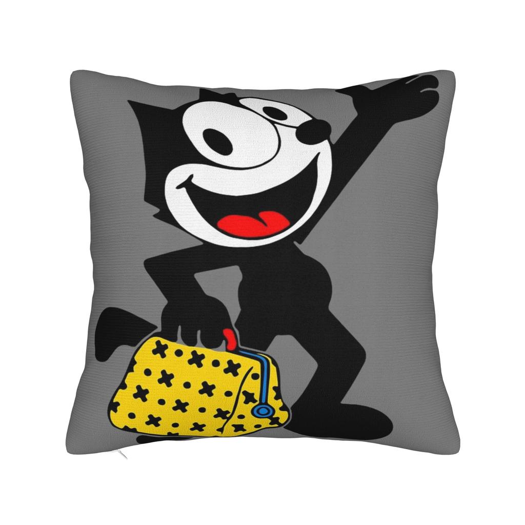 Felix The Cat Laughing Pillowcases Merchandise Soft Cushion Cover Decoration Pillow Case Cover Home Multi Size
