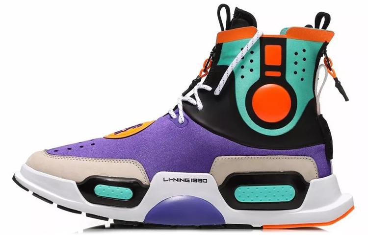 Men's Sneakers Li-Ning Li Ning Reburn Cushioning Slip Resistant High top Vintage Basketball Shoes Unisex