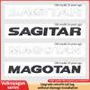 BHMTQ1 ABS Car letter Sticker For VW Volkswagen TIGUAN TOUAREG SAGITAR Logo 2016-2024 Decorative Rear Trunk Emblem Badge Sticker