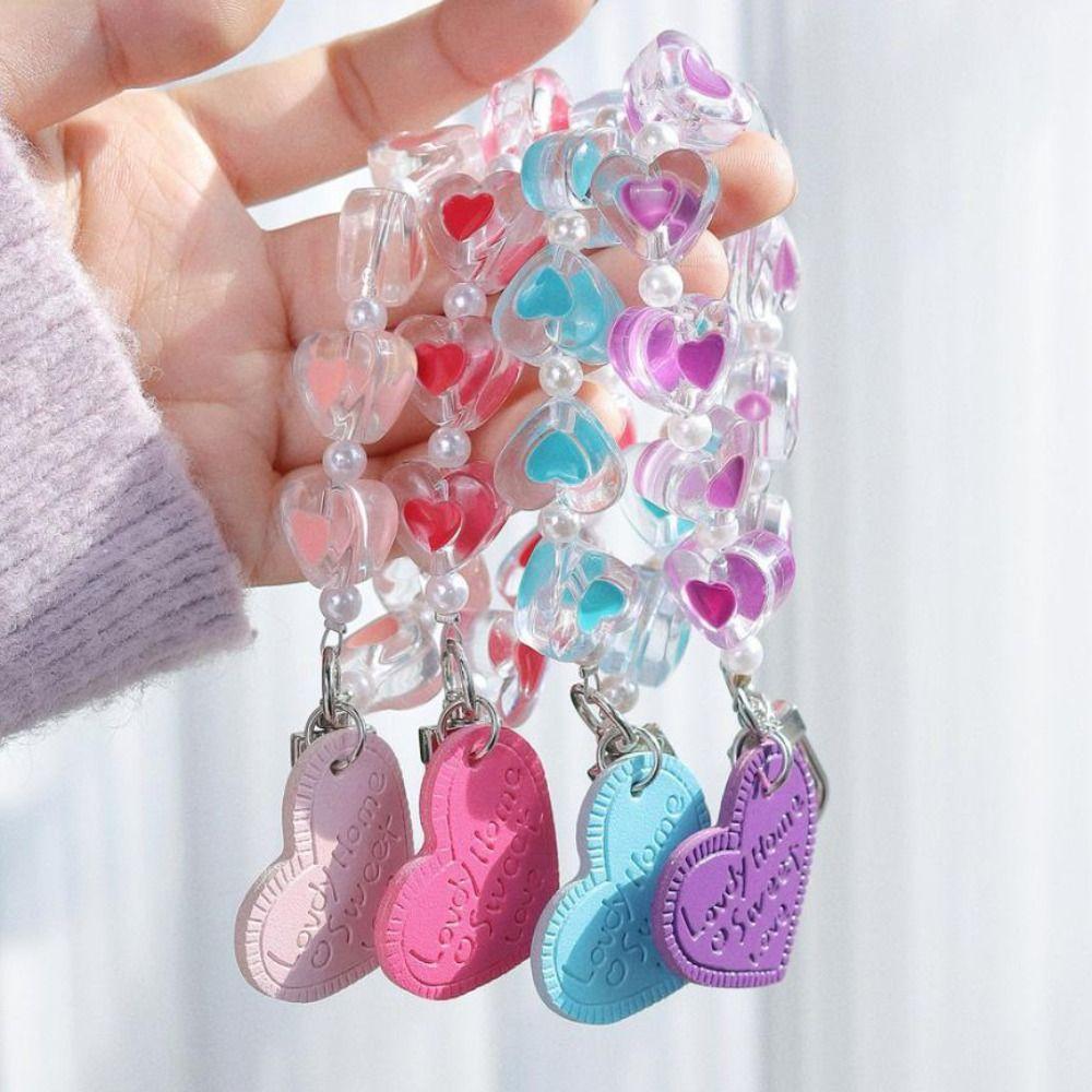 Брелок для мобильного телефона из бусин «Любовь», Защитный от падения браслет против потери телефона, Цепочка для телефона из бусин, Подвеска для телефона