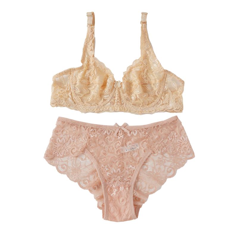 Сексуальные комплекты бюстгальтеров на косточках, полностью кружевные, без подкладки, мягкие женские прозрачные ультратонкие комплекты бюстгальтеров пуш-ап