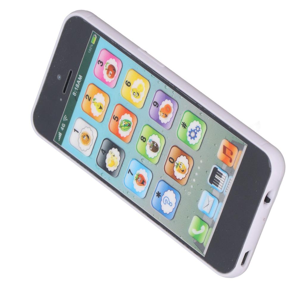 Телефон Обучающая Машина Перезаряжаемая Ранняя Образовательная Моделирующая USB Обучающая Игровая Сотовый Телефон Черный