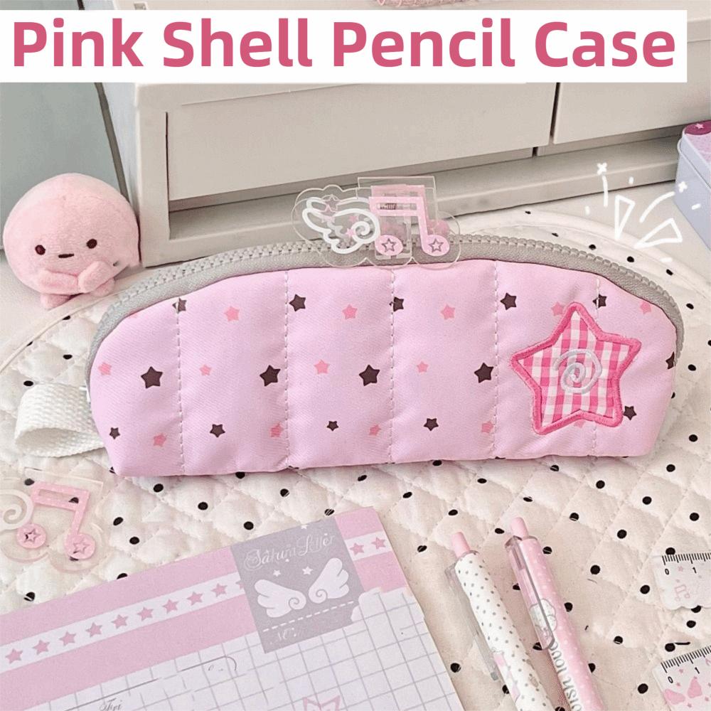 Cute Star Pencil Pouch Kawaii Stationery Storage Case Cartoon Stationery Bag Pencil Holder
