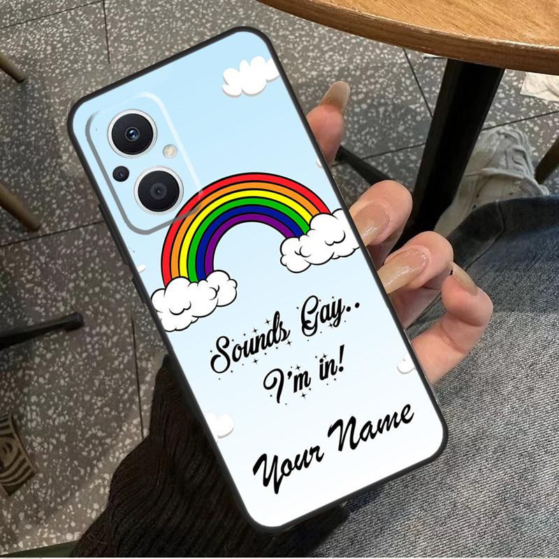 lgbt Pride Personalised Name Case For OPPO Reno 7 8 10 Pro 8T 2Z 4Z 5Z 6 Lite OPPO Find X6 Pro X2 X5 Lite X3 Neo Cover