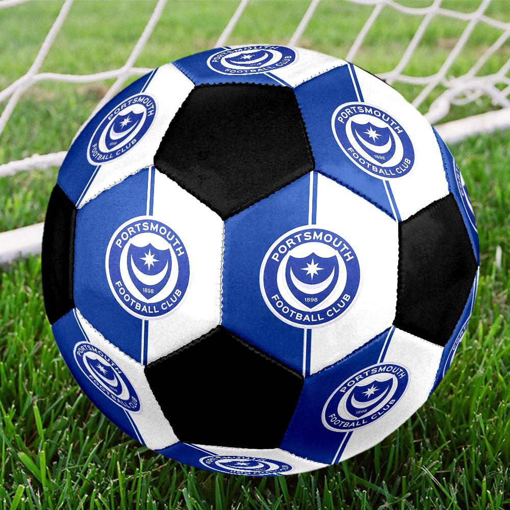 1pc Portsmouth Football Club Soccer Ball Size 5 Indoor Soccer Ball Fashion Colorful Backyard Game - Great For Sports Fans Gift HE44