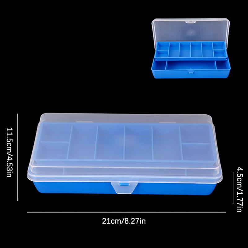 Портативный ящик для рыболовных снастей 11 отделений двухъярусный кейс для хранения аксессуаров