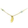 Les Trésors De Lily [P7867] - Designer Necklace 'Boho' Steel Green Gold - 12x4 Mm