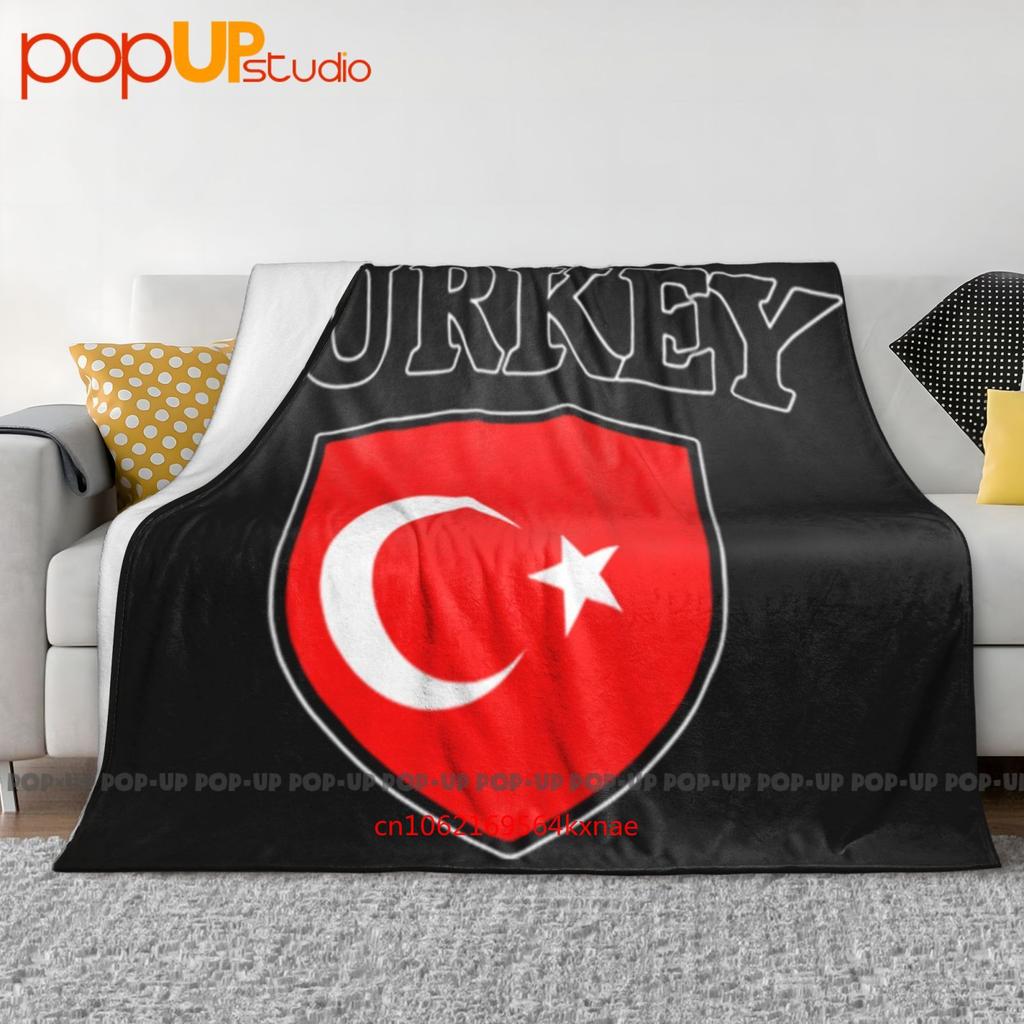 Turkish Country Crest Flag Ethnic Pride Ultra-Soft Blanket Quilt Winter Sofa Cover Bed Covers