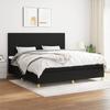 3142203 vidaXL Divan Bed with Mattress Black 200x200 Cm Fabric