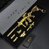 Multiple Styles M416 PUBG Toy Gun Metal Weapon Model Pan Keychain Assemble Parts Alloy Light Key Chain Car Pendant Gift Toy