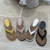 2025 New Summer Clip Toe Women Slippers Fashion Wedges Heel Shoes Beach Vacation Female Flip Flop