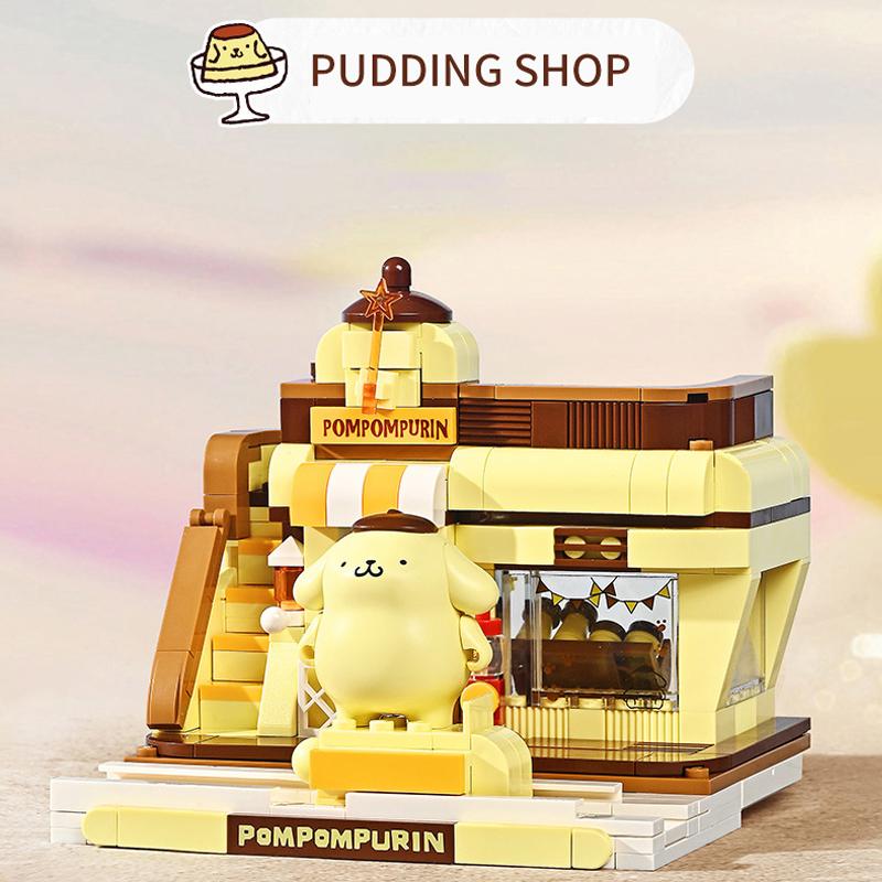 Нетоксичные конструкторы Sanrio в собранном виде Hello Kitty Kuromi Cinnamoroll My Melody Модели Строительные Блоки Игрушка Украшение Детские Праздничные Подарки