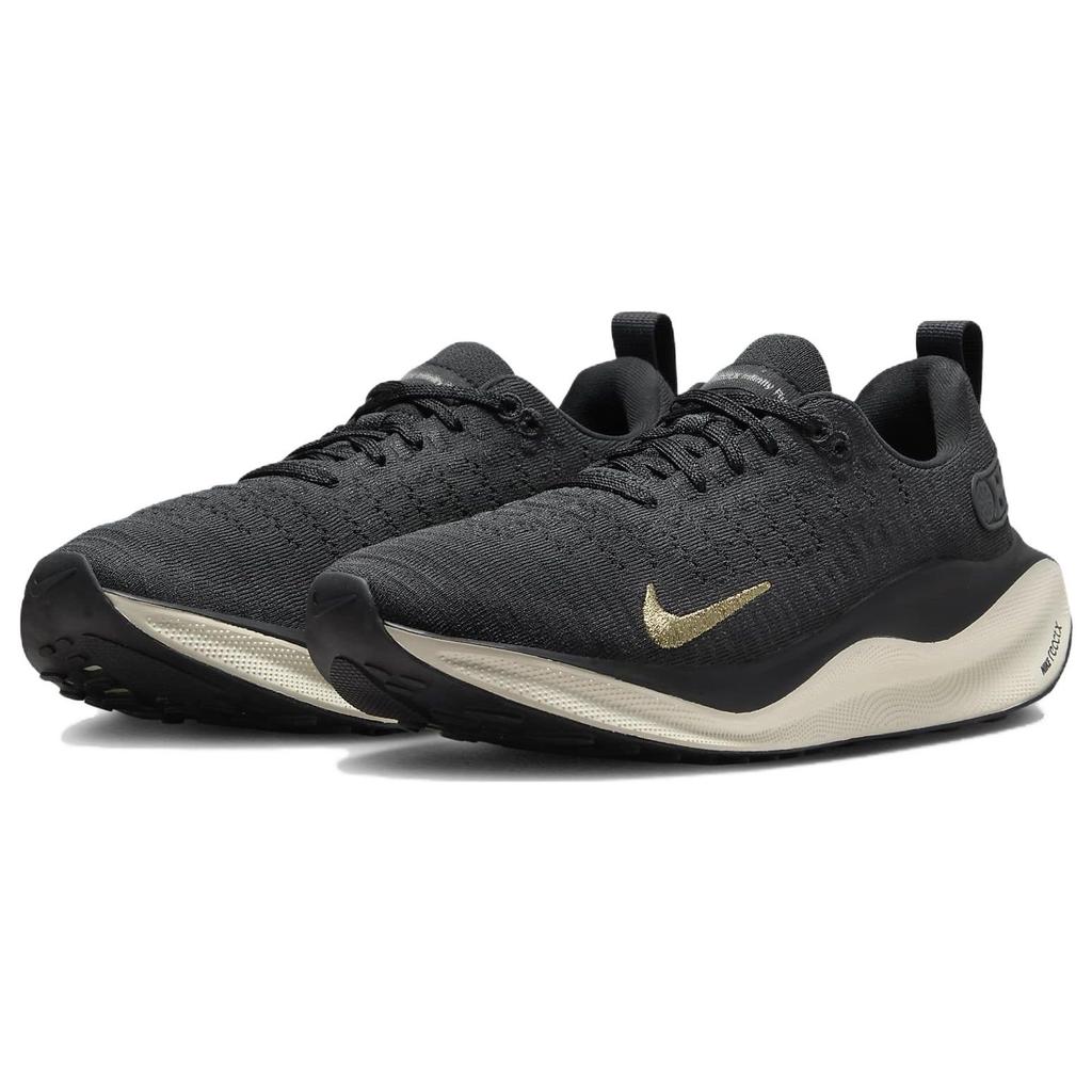 Nike ReactX Infinity Run 4 Dark Smoke Grey Metallic Gold Женские кроссовки Black Coconut-Milk DR2670-006