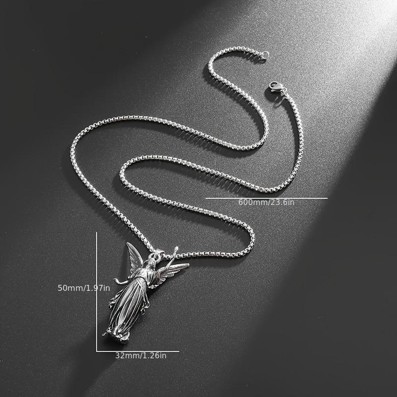 Новое модное ожерелье с подвеской в виде крыльев ангела для мужчин, персонализированные модные аксессуары для мотоциклистов и водителей, подарок для пары